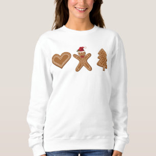Drei Lebkuchen-Weihnachtsplätzchen-Formen Sweatshirt