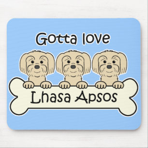 Drei Lhasa Apsos Mousepad