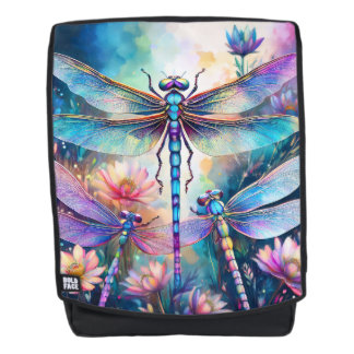 Drei Libellen in Aquarell Rucksack