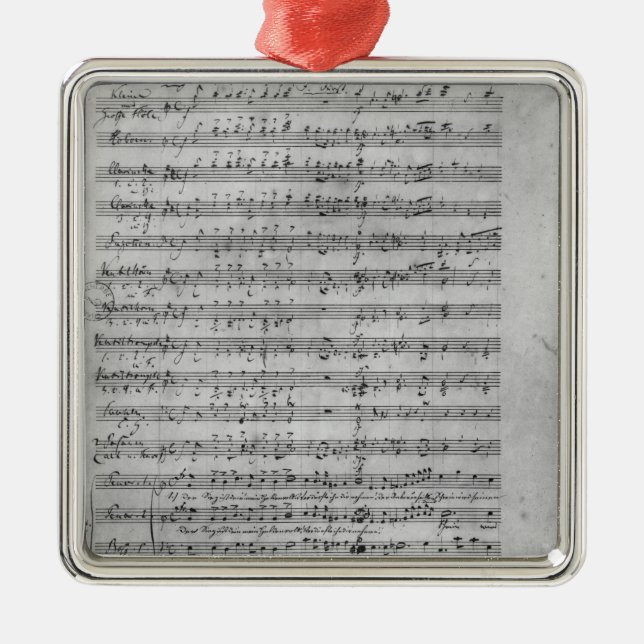 Drei Lieder Silbernes Ornament (Vorne)