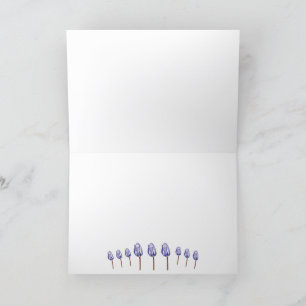 Drei Lila Tulips Grußkarten-Minimal Dankeskarte