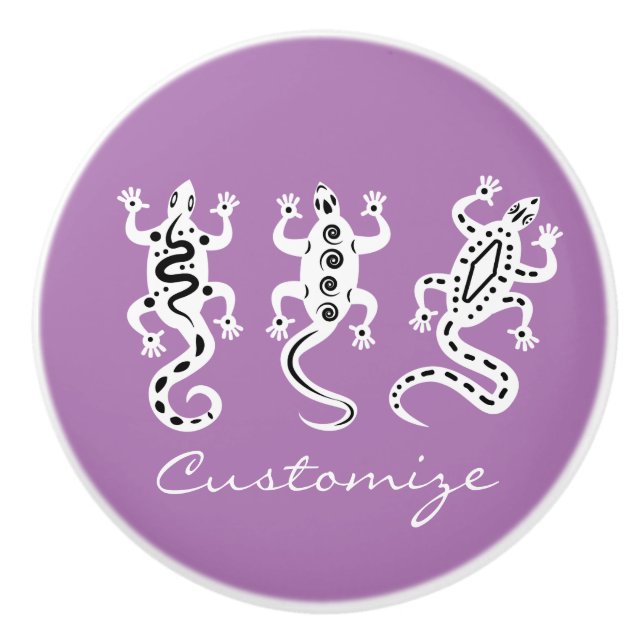 Drei Lizards Thunder_Cove Südwest Style Keramikknauf (Vorderseite)