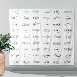 Drei Logos - Step & Repeat Business Event Sponsore Wandteppich