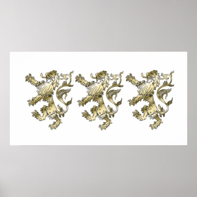 Drei Löwen schattige Geschenke Poster (Vorne)
