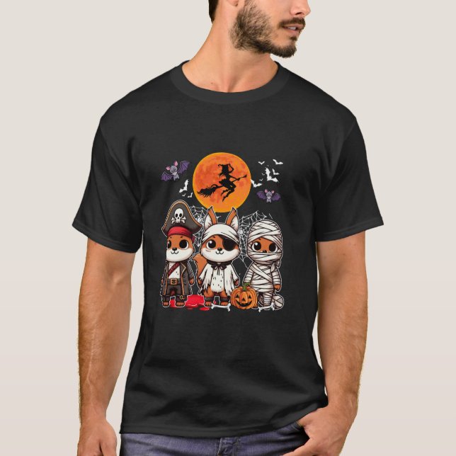 Drei lustige Eichhörnchen Kostüm Pirate Boo Mummy  T-Shirt (Vorderseite)