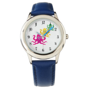 Drei lustige Oktopoden Armbanduhr