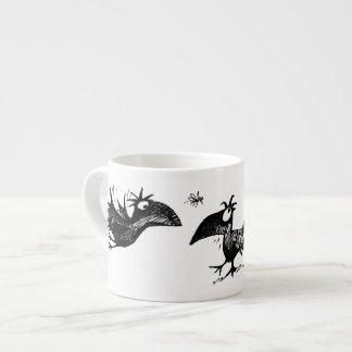 Drei lustige schwarze Krähen Espressotasse