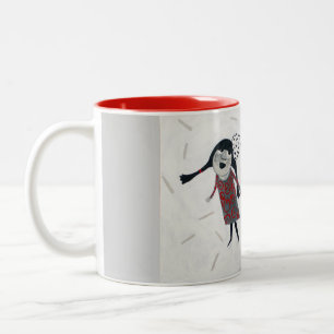 Drei Mädchen Zweifarbige Tasse