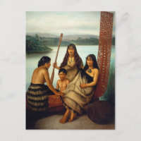 'Drei Maori-Mädchen und ein Junge' - Lindauer-Post