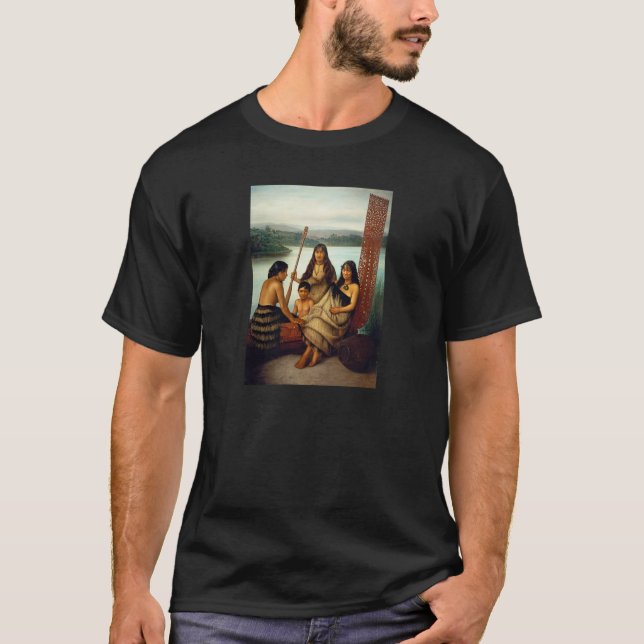 "Drei Maori- Mädchen und ein Junge" - Lindauer T - T-Shirt (Vorderseite)