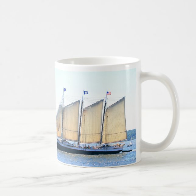 Drei-Mastschoner segeln Kaffeetasse (Rechts)