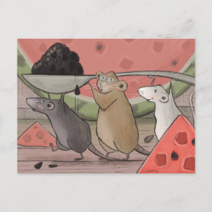 Drei Mäuse. Postkarte