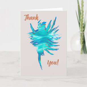 Drei mehrfarbige Muschel-Welle-Silhouette Feiertagskarte