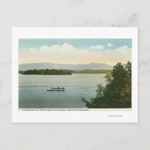 Drei-Meilen-Insel-Blick auf die Ossipee-Berge Postkarte