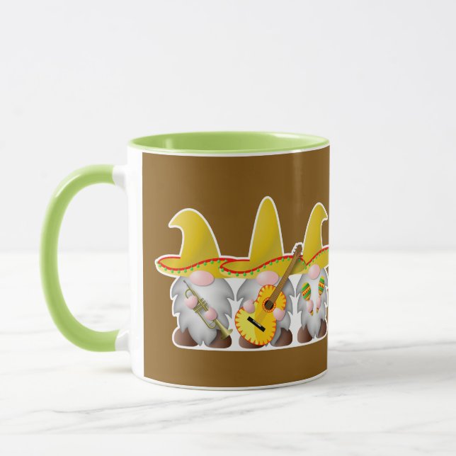 Drei mexikanische Mariachi Gnomes Tasse (Links)