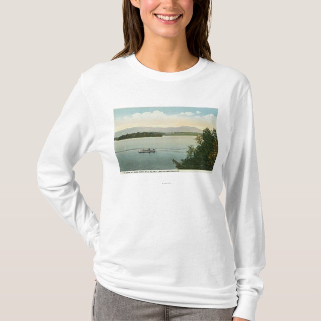 Drei Mile Island Ansicht des Ossipee Mts T-Shirt (Vorderseite)