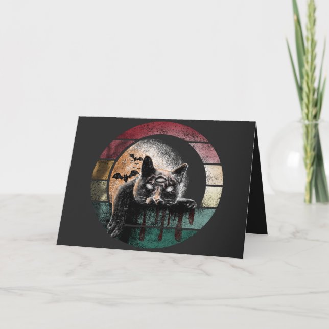 Drei Mit Augen Katze Karte (Vorderseite)