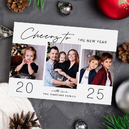 Drei Momente eine Feier 2025 Neujahrsfest Foto Feiertagskarte