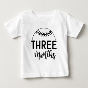 Drei Monate Baseball Baby Meilenstein - T-shirt