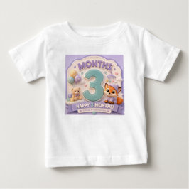 Drei Monate der Entdeckung – Kleiner Babymilestone Baby T-shirt
