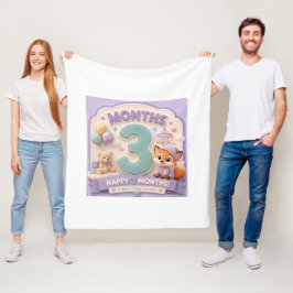 Drei Monate der Entdeckung – Kleiner Babymilestone Fleecedecke