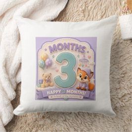 Drei Monate der Entdeckung – Kleiner Babymilestone Kissen