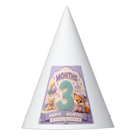 Drei Monate der Entdeckung – Kleiner Babymilestone Partyhütchen