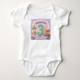Drei Monate Entdeckung – Kleiner Babymilestone  Baby Strampler