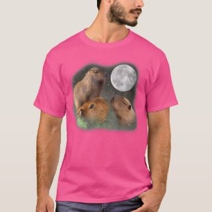 Drei Mond Capybaras . Funny Süße Tier Parody T T-Shirt
