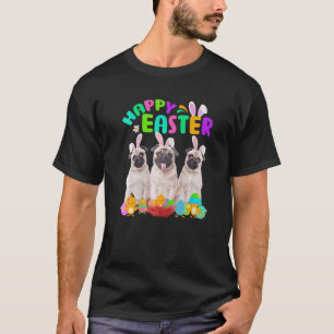 Drei Mops mit sonnigen Ohren Mops Frohe Ostern T-Shirt