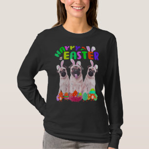 Drei Mops mit sonnigen Ohren Mops Frohe Ostern T-Shirt