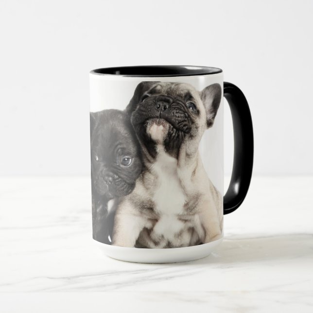 Drei Mops Welpen Tasse (VorderseiteRechts)