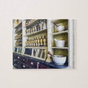 Drei Mörser und Stößel in der Apotheke Puzzle
