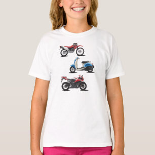 Drei Motorrad-Mädchen-T - Shirt