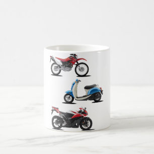 Drei Motorrad-Tasse Kaffeetasse