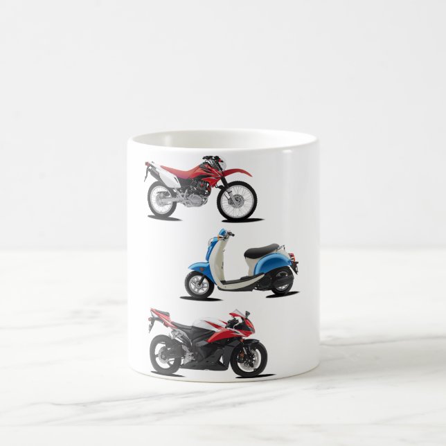 Drei Motorrad-Tasse Kaffeetasse (Mittel)