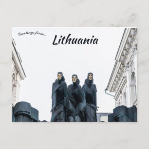 Drei Musen Litauisches Nationaltheater Postkarte