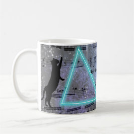 Drei musikalisch liebende schwarze Katzen Kaffeetasse