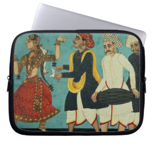 Drei Musiker und eine Tänzerin, Tanjore, Tamil Laptopschutzhülle