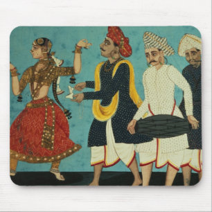 Drei Musiker und eine Tänzerin, Tanjore, Tamil Mousepad