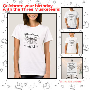 Drei Musketeers Dumas Eltern Mama Geburtstag T-Shirt
