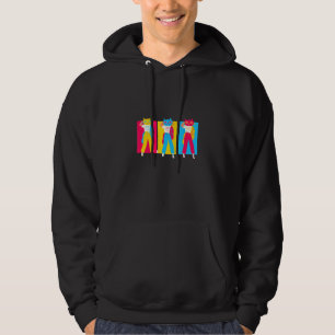 Drei Musketiere Cat Graphic Niedlich Colorful Vint Hoodie