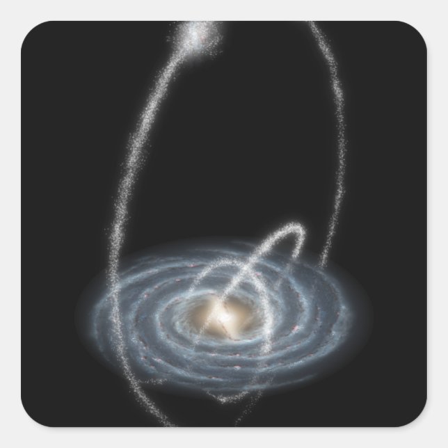 Drei neu entdeckte Streams Quadratischer Aufkleber (Vorderseite)