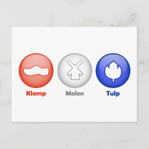 Drei niederländische Icons Postkarte