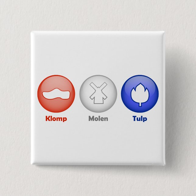 Drei niederländische Ikonen Button (Vorderseite)