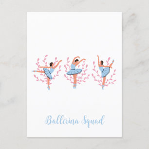 Drei Niedliche Ballerinas Postkarte