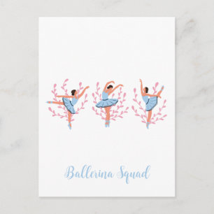 Drei Niedliche Ballerinas Postkarte