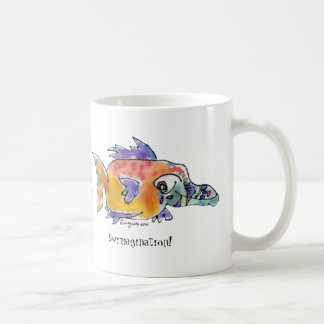 Drei Niedliche Cartoon Fische Tasse
