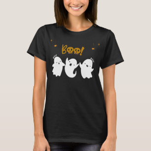Drei niedliche Geister Boo Schädel Spinnen Hallowe T-Shirt