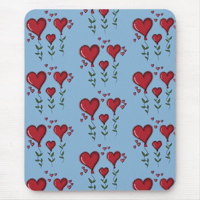 Drei Niedliche Herzen Mousepad (Vorne)